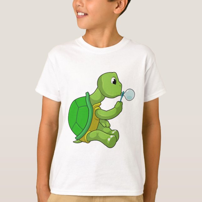 Camiseta Tortuga con burbujas de jabón (Anverso)