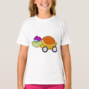 Camiseta Tortuga con caparazón como auto