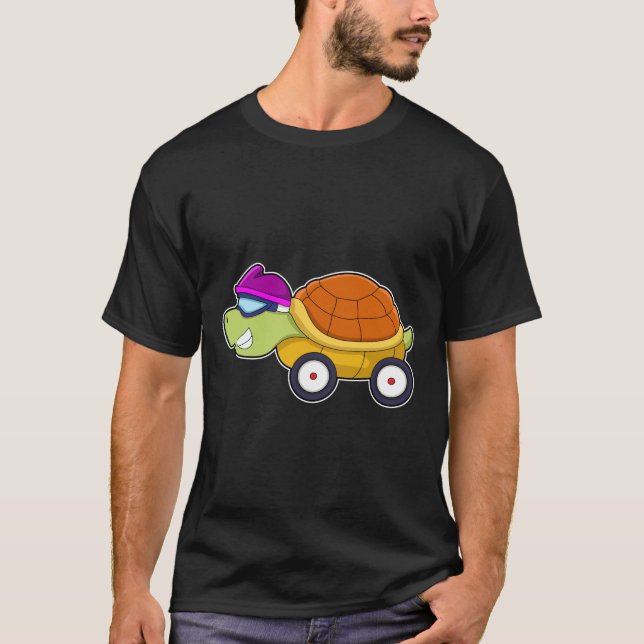 Camiseta Tortuga con caparazón como auto (Anverso)