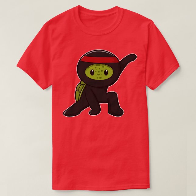 Camiseta Tortuga con caparazón como Ninja (Diseño del anverso)