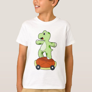 Camiseta Tortuga con caparazón como patineta