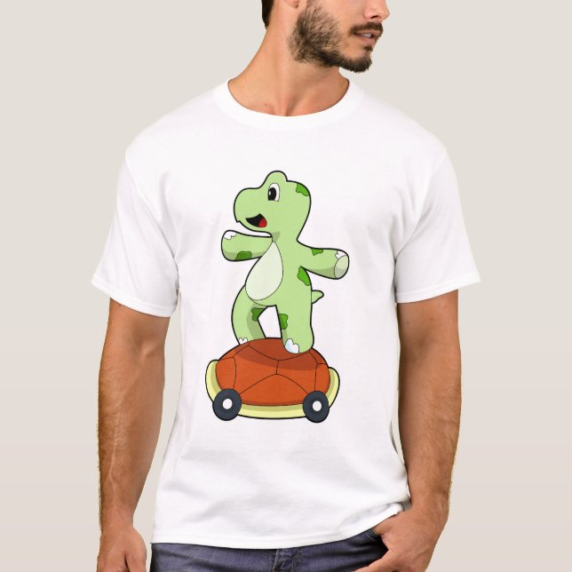 Camiseta Tortuga con caparazón como patineta (Anverso)