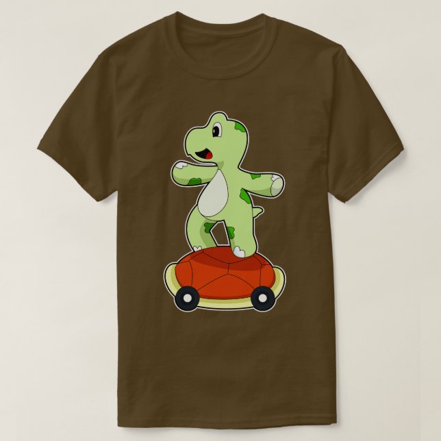 Camiseta Tortuga con caparazón como patineta (Diseño del anverso)