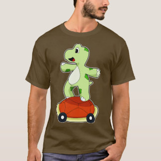 Camiseta Tortuga con caparazón como patineta