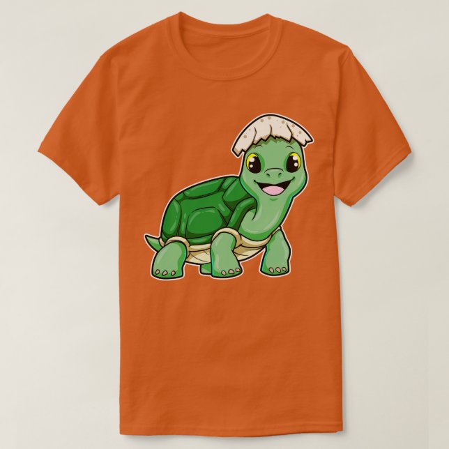 Camiseta Tortuga con caparazón de huevo (Diseño del anverso)