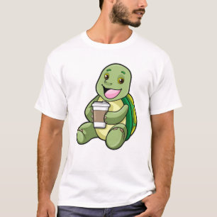 Camiseta Tortuga con caparazón y café a tomar