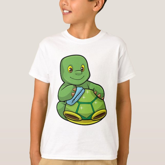 Camiseta Tortuga con caparazón y raya de limpieza (Anverso)