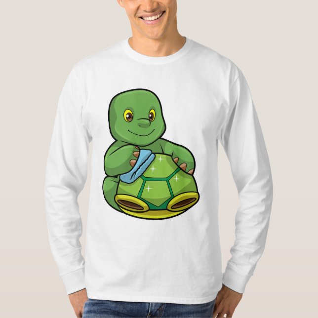 Camiseta Tortuga con caparazón y raya de limpieza (Anverso)