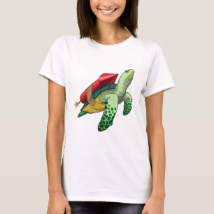 Camiseta Tortuga con cohetes