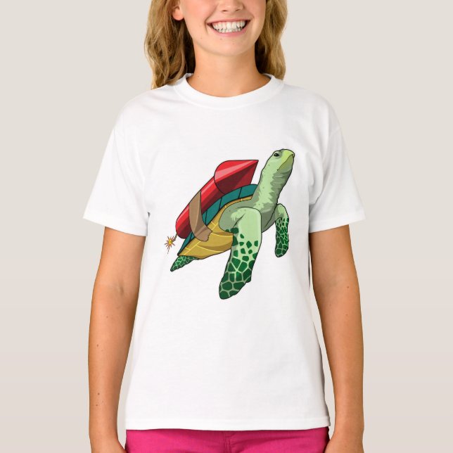 Camiseta Tortuga con cohetes (Anverso)