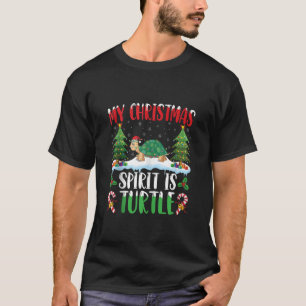 Camiseta Tortuga con el espíritu de los Navidades de Santa 