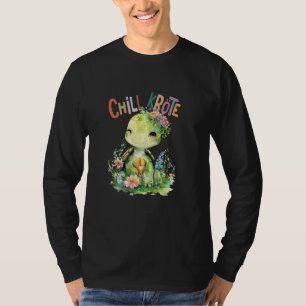 Camiseta tortuga con flores adorables tortugas animales pro