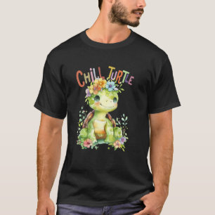 Camiseta tortuga con flores tortugas lindas niño protegido