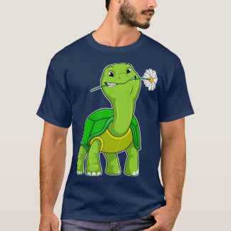 Camiseta Tortuga con margarita florida