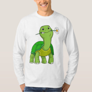 Camiseta Tortuga con margarita florida
