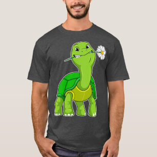 Camiseta Tortuga con margarita florida