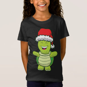 Camiseta Tortuga con Navidades de Tortuga de Santa Hat