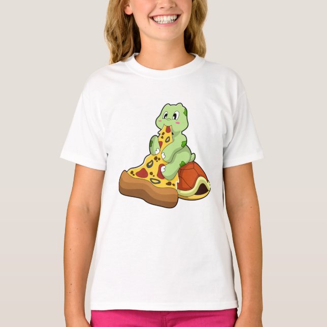 Camiseta Tortuga con pizza (Anverso)