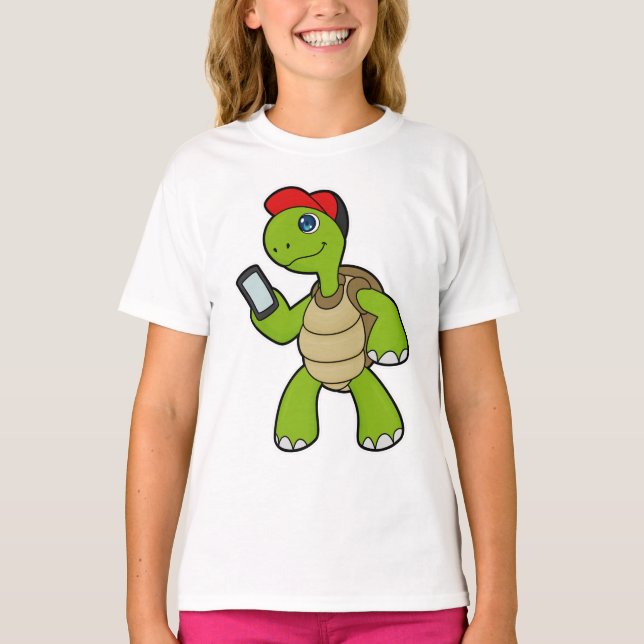 Camiseta Tortuga con teléfono y Gorra (Anverso)