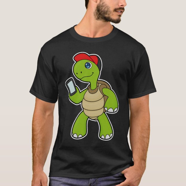 Camiseta Tortuga con teléfono y Gorra (Anverso)