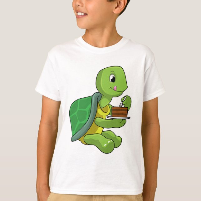 Camiseta Tortuga con torta (Anverso)