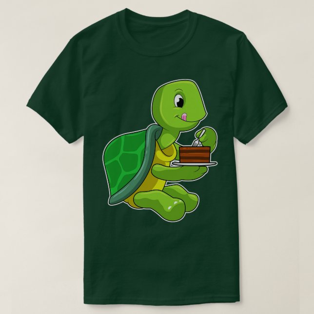 Camiseta Tortuga con torta (Diseño del anverso)