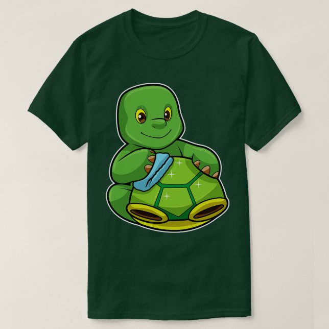 Camiseta Tortuga con tramo de limpieza de conchas (Diseño del anverso)