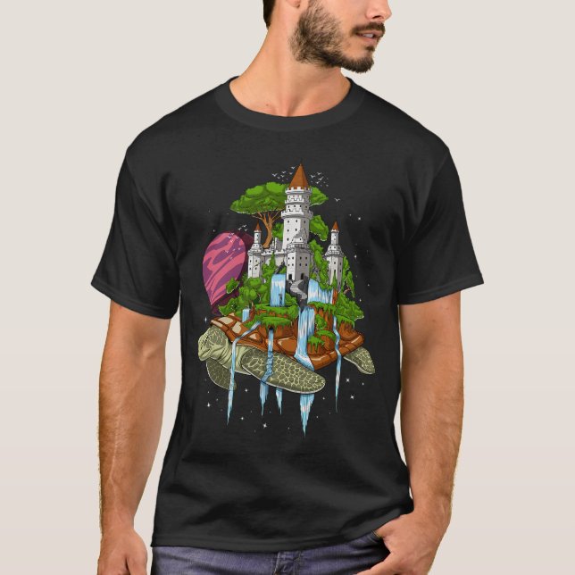 Camiseta Tortuga Cósmica Psicodélica (Anverso)