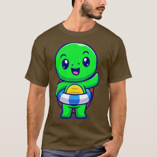 Camiseta Tortuga Cuidada Con Balón De Baño Y Onda Ha