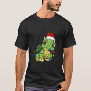 Camiseta Tortuga Cuta Con Árbol De Sombrero Enciende Luz De