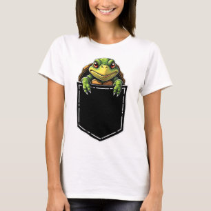 Camiseta Tortuga Cuta En El Bolsillo Funny Halloween Set C
