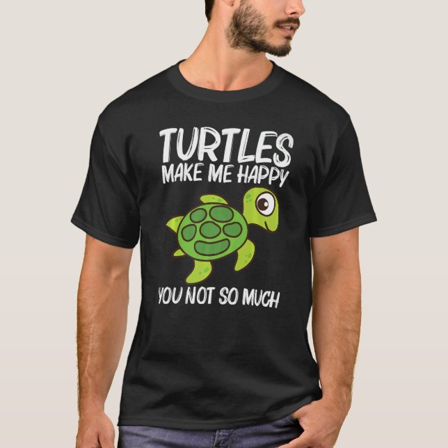 Camiseta Tortuga Cuta Para Hombres Mujeres Reptiles De Tort (Anverso)