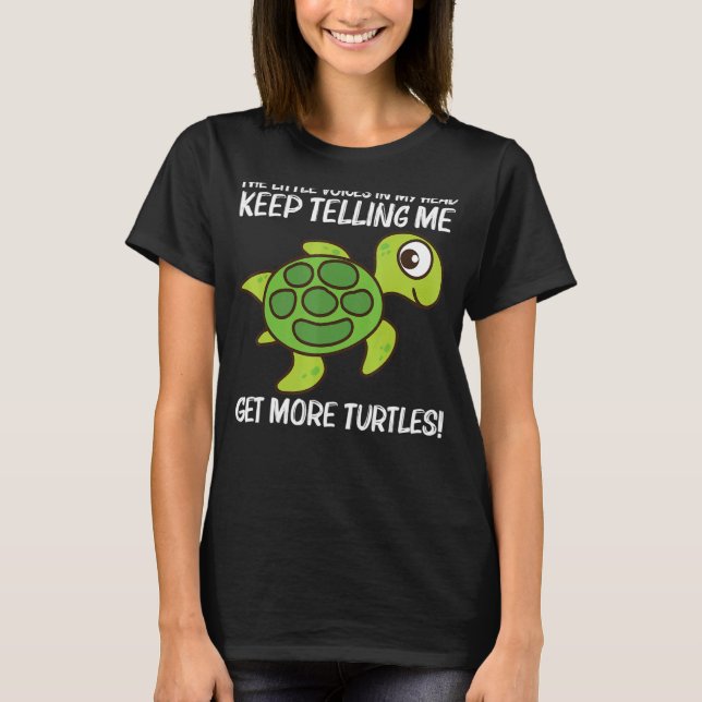 Camiseta Tortuga Cuta Para Hombres Mujeres Reptiles De Tort (Anverso)