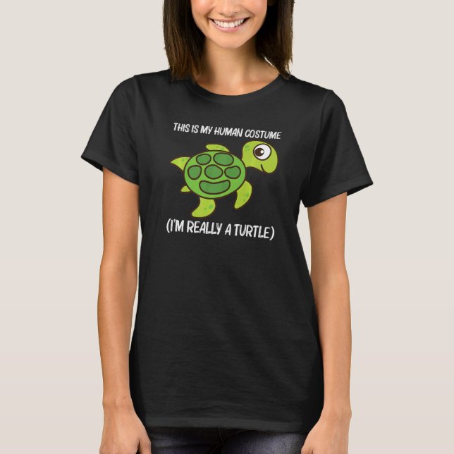 Camiseta Tortuga Cuta Para Hombres Mujeres Reptiles De Tort (Anverso)