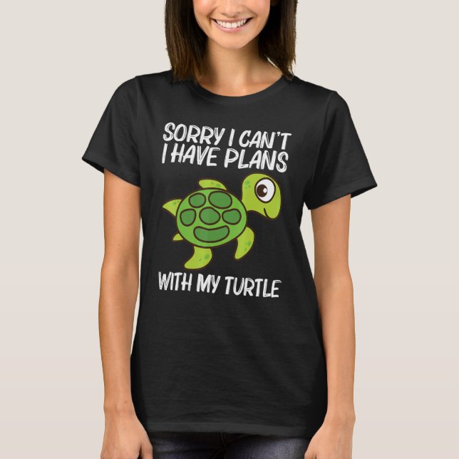 Camiseta Tortuga Cuta Para Hombres Mujeres Reptiles De Tort (Anverso)