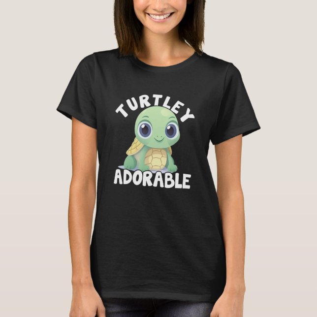 Camiseta Tortuga Cuta Para Niños Tortuga Adorable Tortoise  (Anverso)