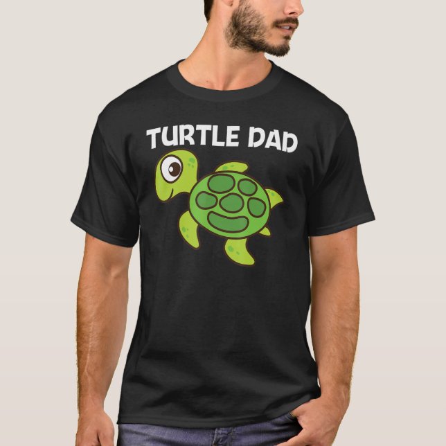 Camiseta Tortuga Cuta Para Papá Padre Mar Reptile De Tortug (Anverso)