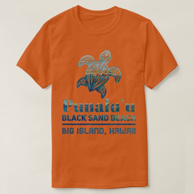 Camiseta Tortuga de arena negra Punaluu (Diseño del anverso)