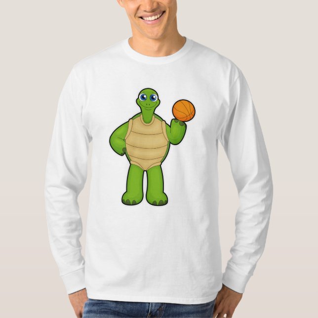 Camiseta Tortuga de baloncesto con baloncesto (Anverso)