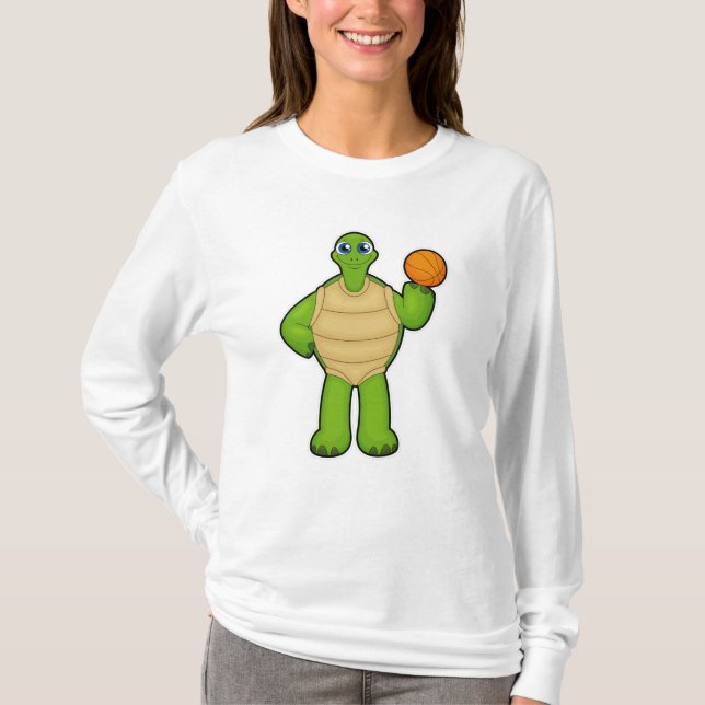 Camiseta Tortuga de baloncesto con baloncesto (Anverso)