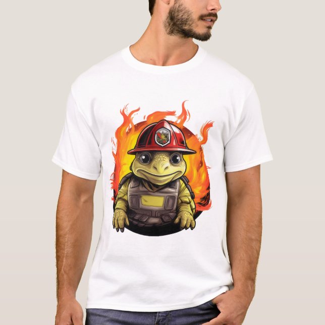 Camiseta tortuga de bomberos (Anverso)