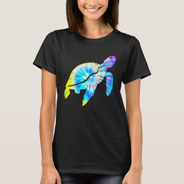 Camiseta Tortuga de bucear, marea de tinte (Anverso)