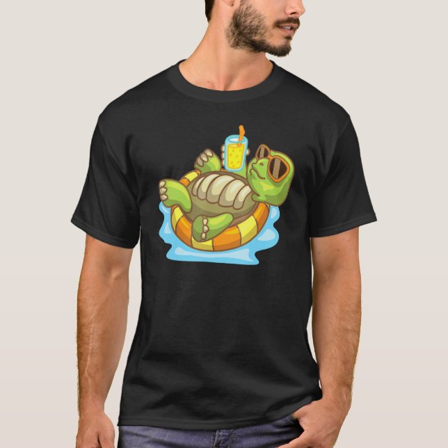 Camiseta Tortuga De Chill Con Gafas De Sol Diseño Fundido D (Anverso)