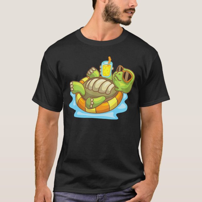 Camiseta Tortuga De Chill Con Gafas De Sol Diseño Fundido D (Anverso)