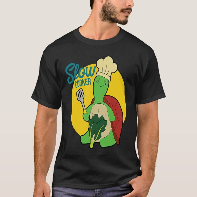 Camiseta Tortuga de cocina lenta Chef Turtle (Anverso)