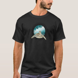 Camiseta Tortuga de color de agua de mar Tortuga de baño de