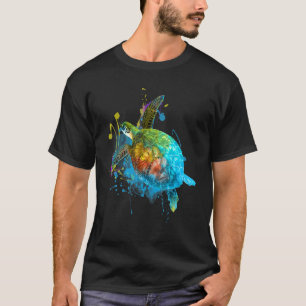 Camiseta Tortuga de color de mar con vibración suave