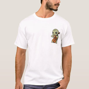 Camiseta Tortuga de dibujos animados linda tocando el violo