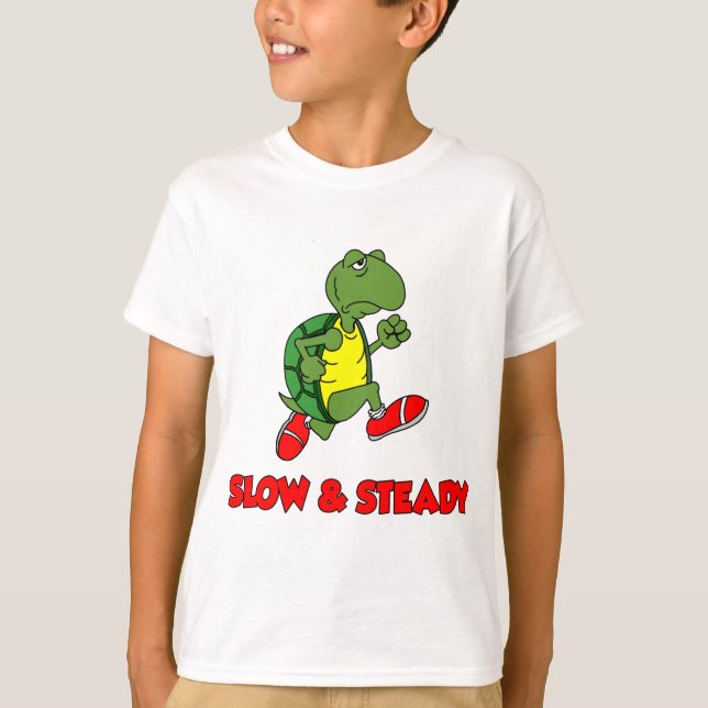Camiseta Tortuga De Ejecución Lenta Y Constante (Anverso)