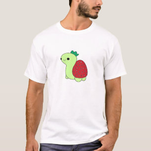 Camiseta Tortuga de fresa de rubefacción verde suave T-Sh c